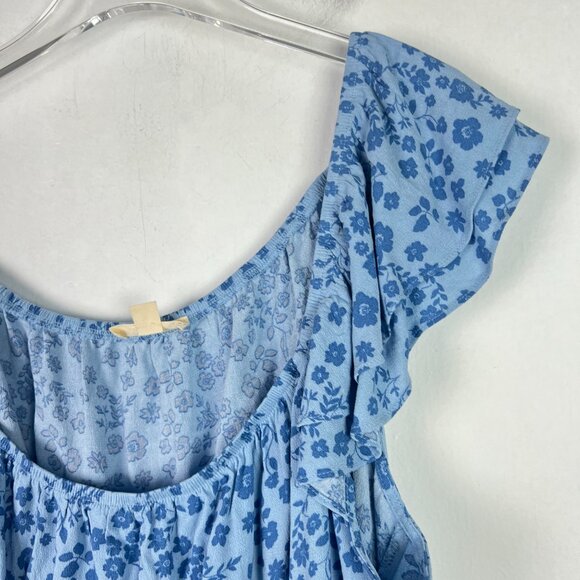 NWOT Stitch Fix The General Good Floral Blouson Peasant Top Blue Size Medium NEW - Picture 3 of 10